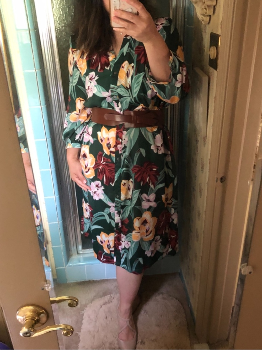 LOFT Midi Dress - Sz L - Picture 8 of 8